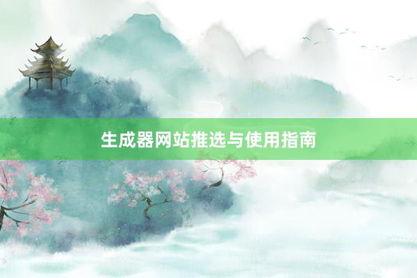生成器网站推选与使用指南